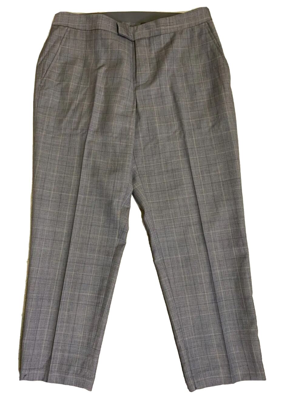 NWOT Doc & Amelia Cintas Womens Plaid Pants Size 6 Wool Blend Gray Office Preppy